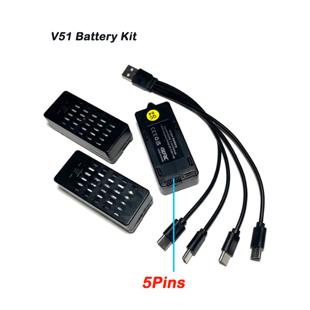 Drone Racing Charger - 3 Baterias Lipo 4D-V51 3.7V 1300mAh