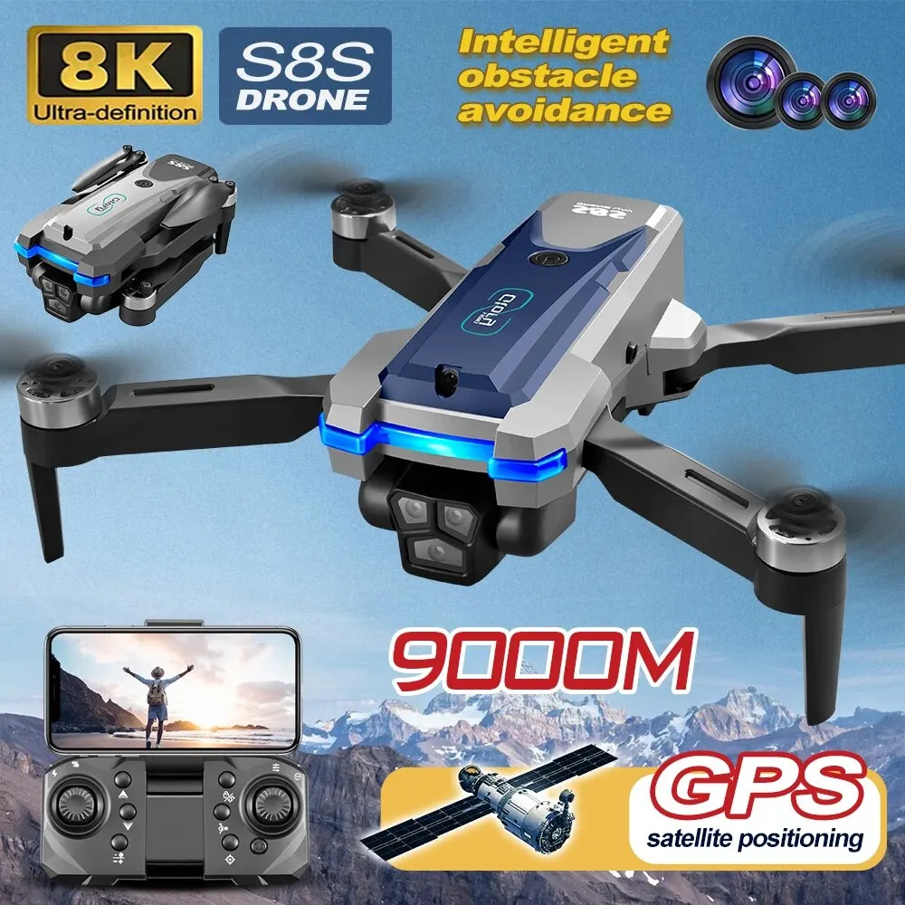 Dobrável RC S8S GPS Drone, 5G  - Drone Racing Camera avaliação e preço